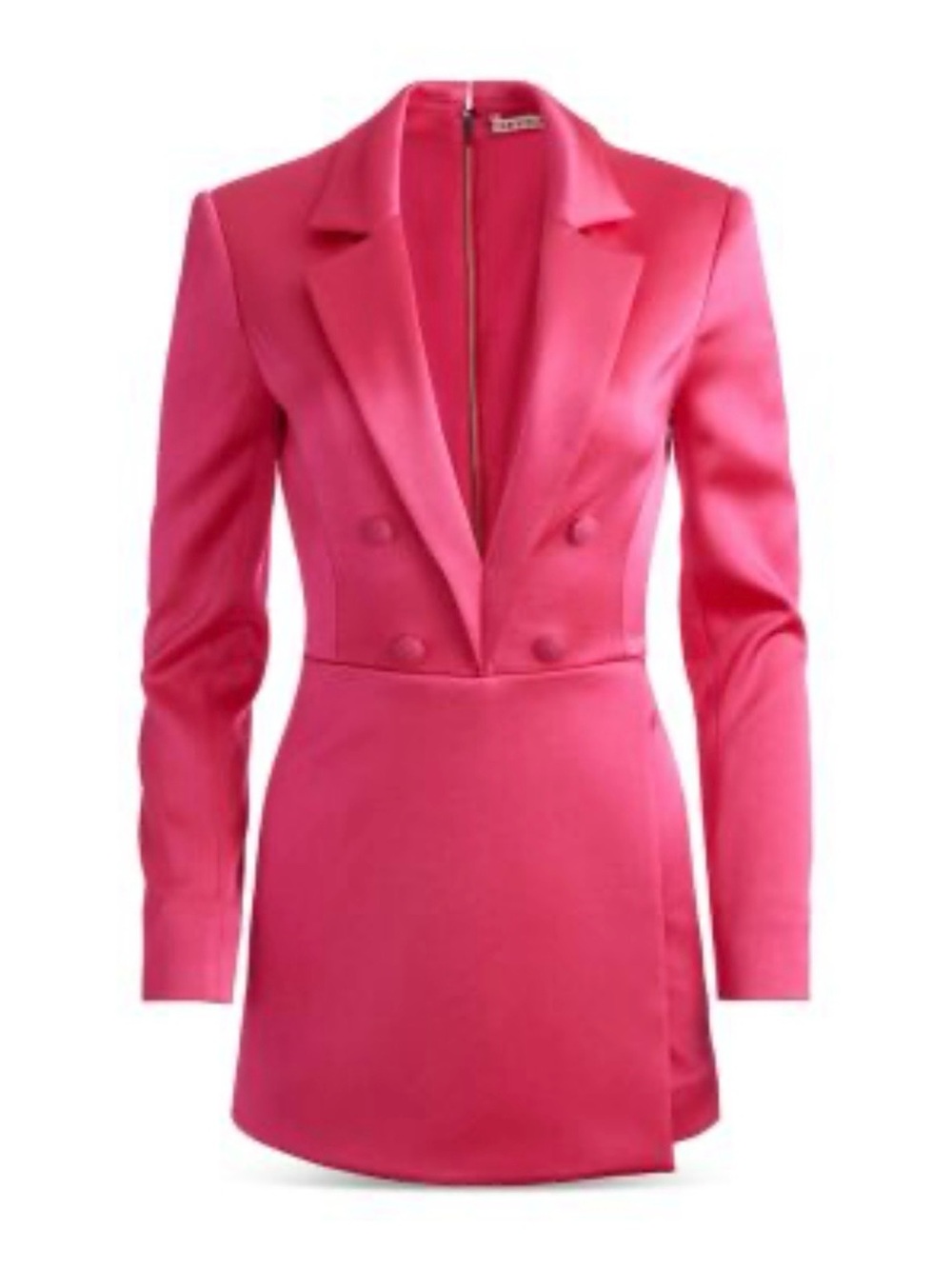 Alice + Olivia Myra Satin tuxedo romper brand new with tags never worn